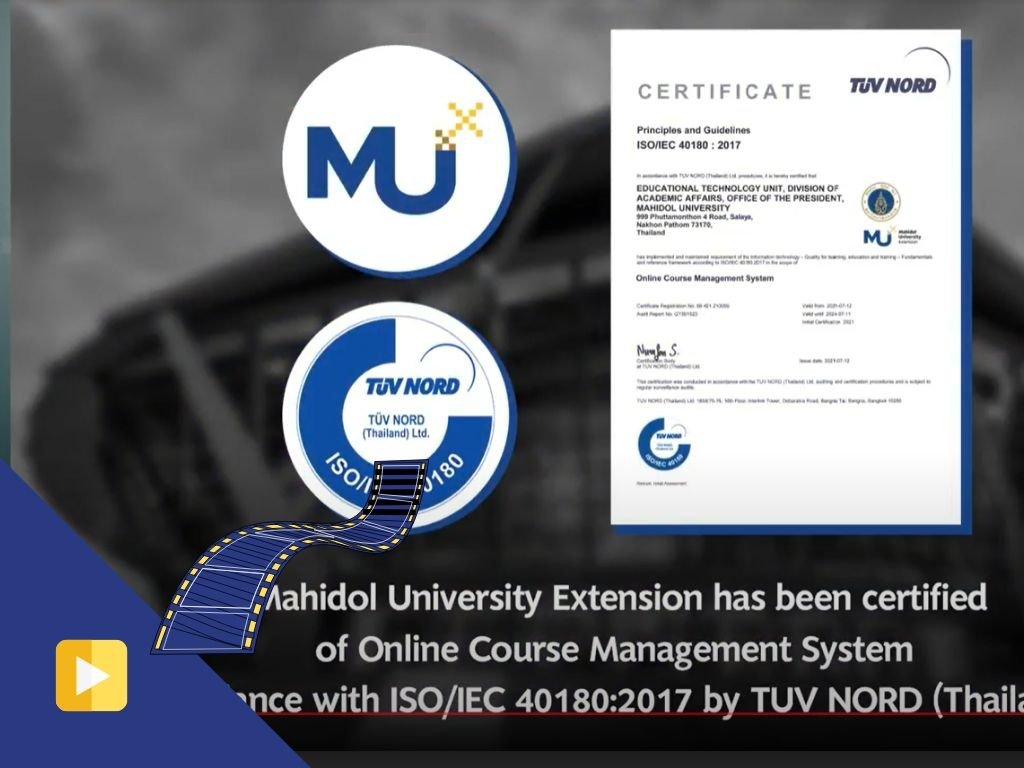 MU06V_การรับรองมาตรฐาน ISO/IEC 40180:2017 ระบบการจัดการเรียนการสอนออนไลน์
